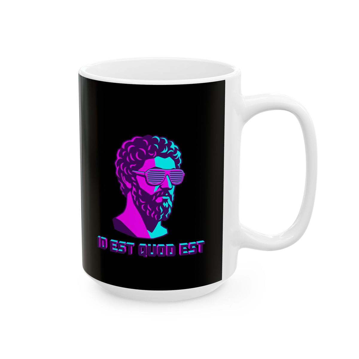 Vaporwave Aurelius It Is What It Is Latin Quote Ceramic Mug, (11oz, 15oz)