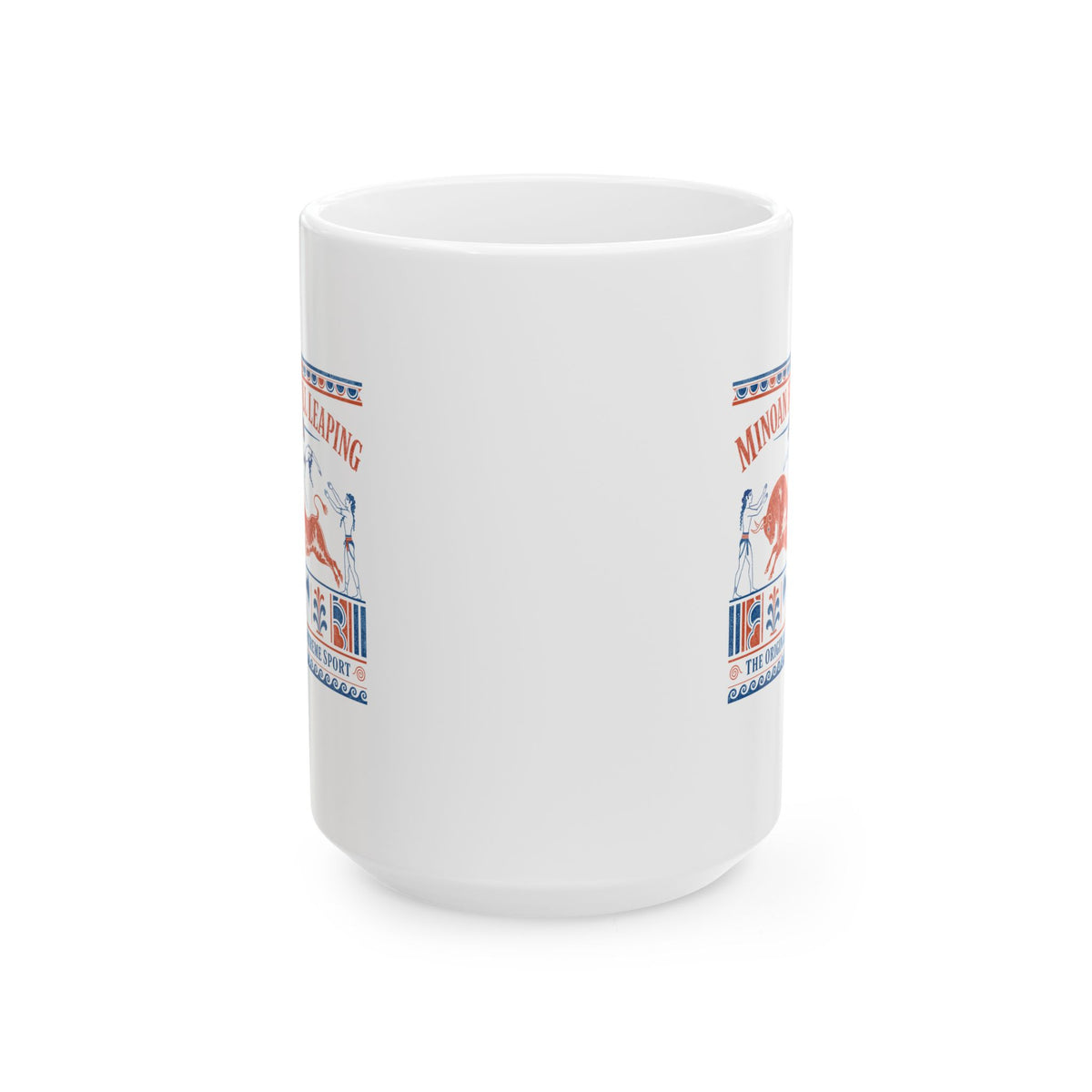 Minoan Bull Leaping Extreme Sport Ceramic Mug, (11oz, 15oz)