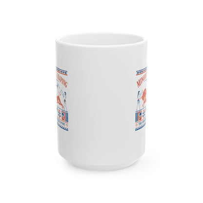 Minoan Bull Leaping Extreme Sport Ceramic Mug, (11oz, 15oz)