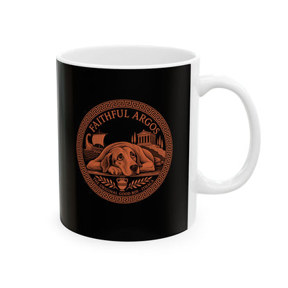 Faithful Argos the Dog Ceramic Mug, (11oz, 15oz)