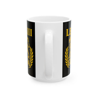 Legio XIII Gemina Lion Inscription Ceramic Mug, (11oz, 15oz)