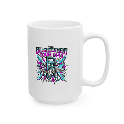 Johannes Gutenberg Enlightenment Tour Ceramic Mug, (11oz, 15oz)
