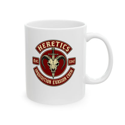 Heretics Inquisition Evasion Crew Ceramic Mug, (11oz, 15oz)