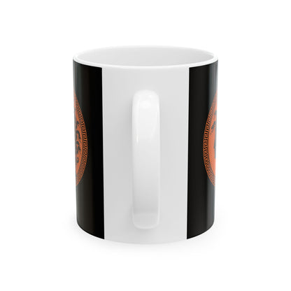 Medusa Ancient Pottery Style Ceramic Mug, (11oz, 15oz)