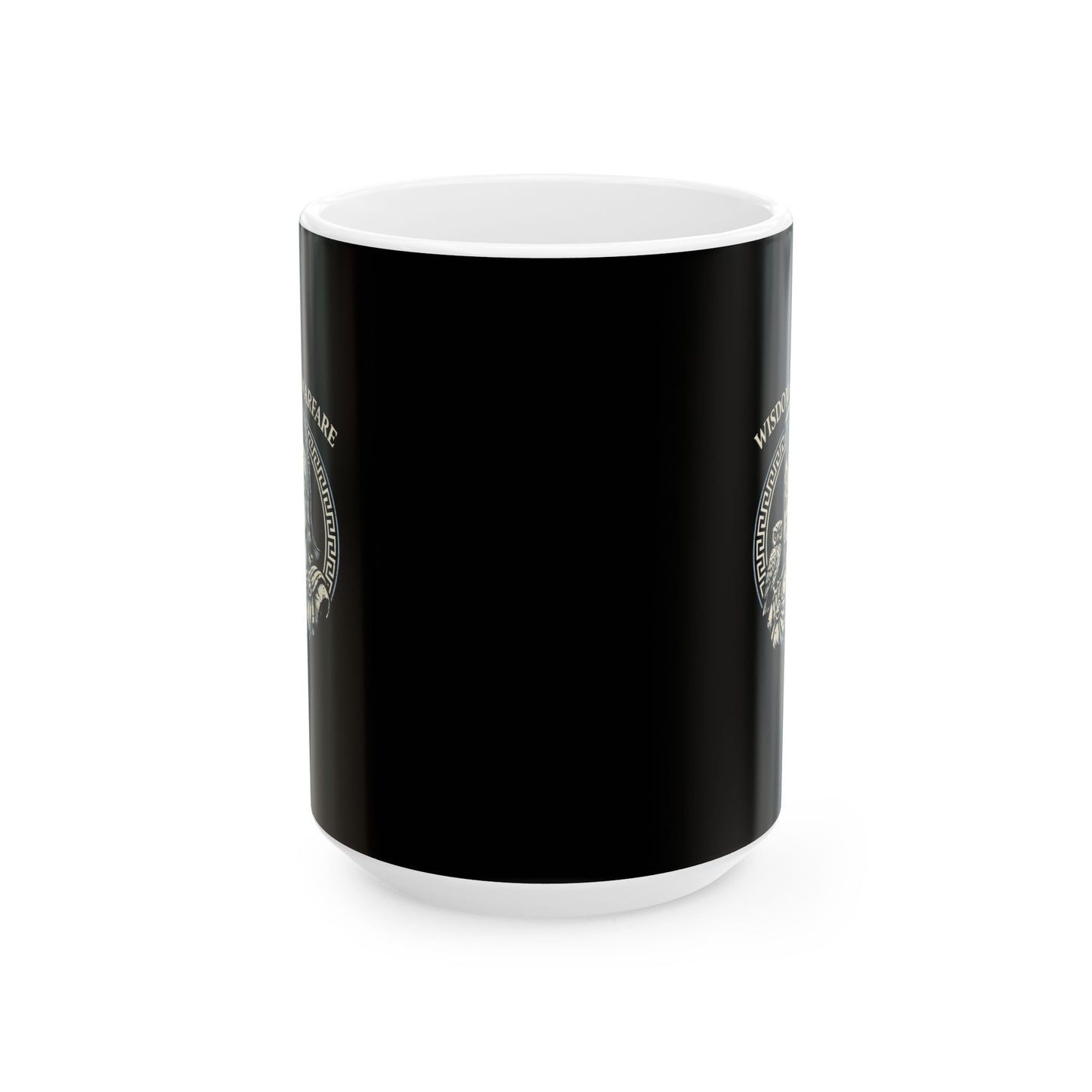 Athena Wisdom Warfare Owl Ceramic Mug, (11oz, 15oz)