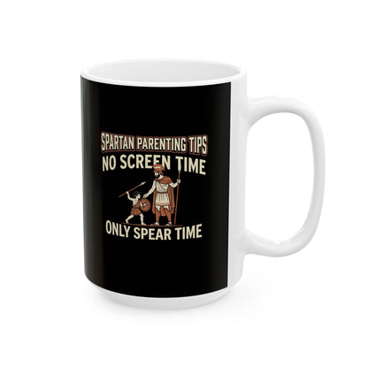 Spartan Parenting Tips Ceramic Mug, (11oz, 15oz)