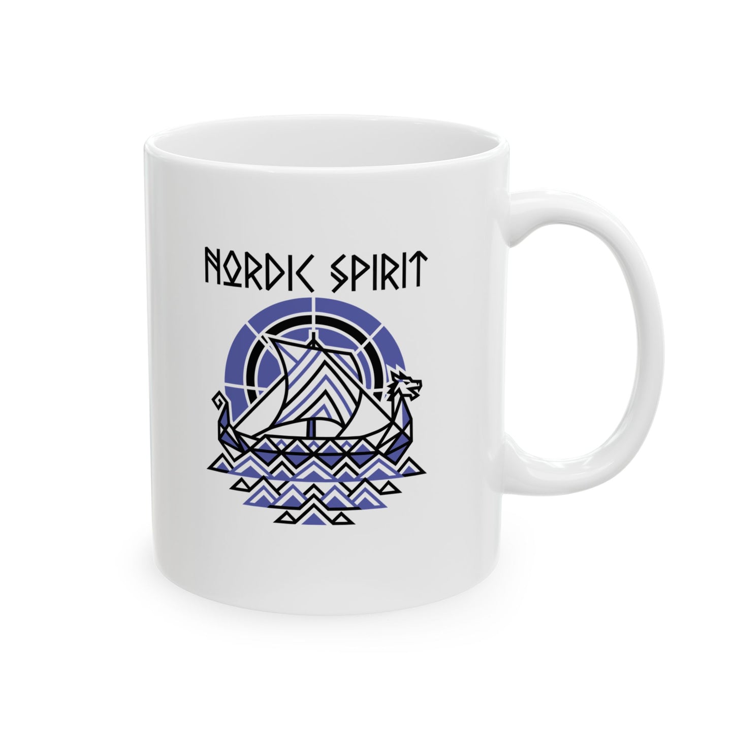 Norid Spirit Viking Longbow Modernist Ceramic Mug, (11oz, 15oz)