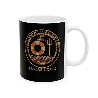 Herculaneum Lifeguard Summer 79 in Latin Ceramic Mug, (11oz, 15oz)
