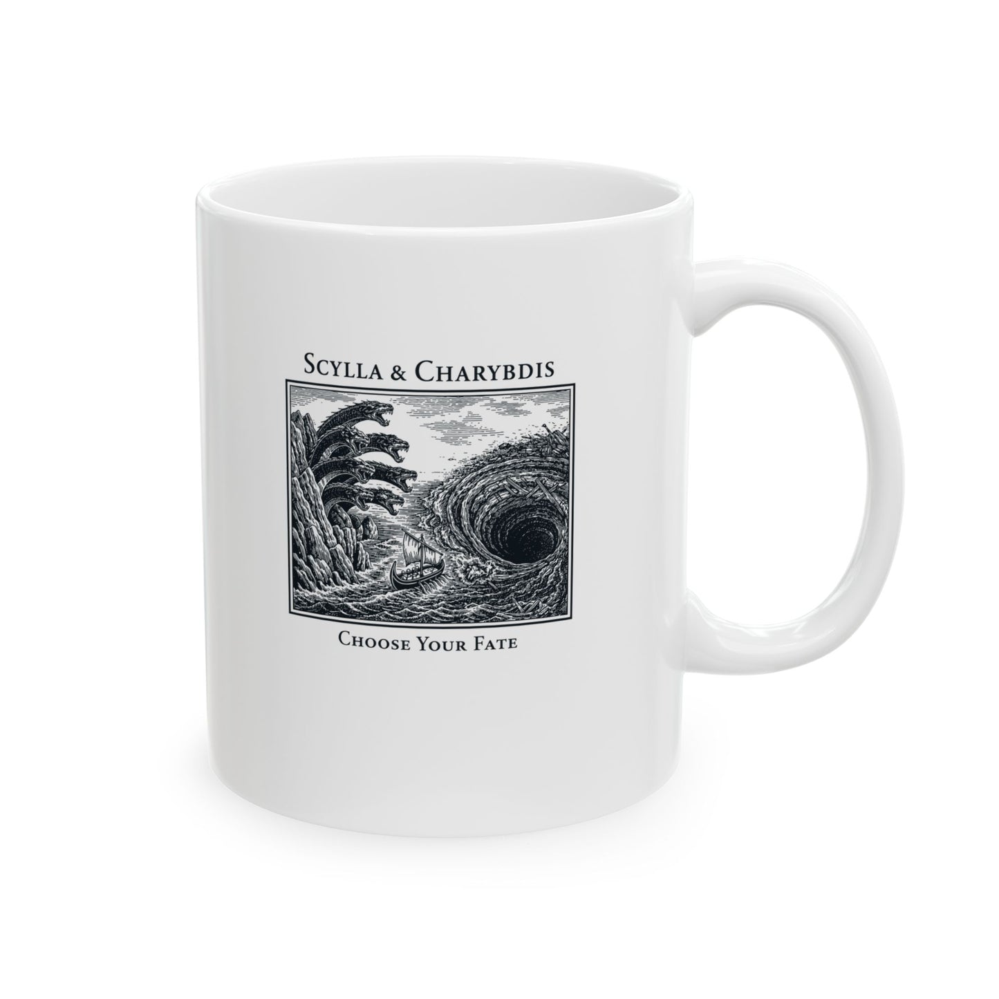 Scylla Charybdis Choose Your Fate Ceramic Mug, (11oz, 15oz)