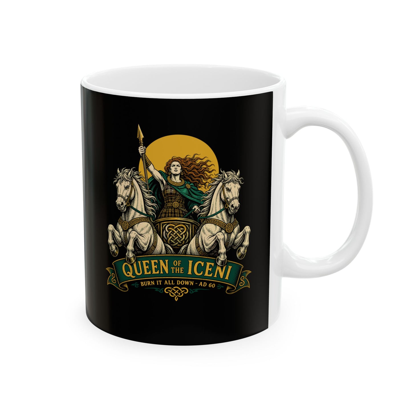 Boudica Burn it All Down Ceramic Mug, (11oz, 15oz)