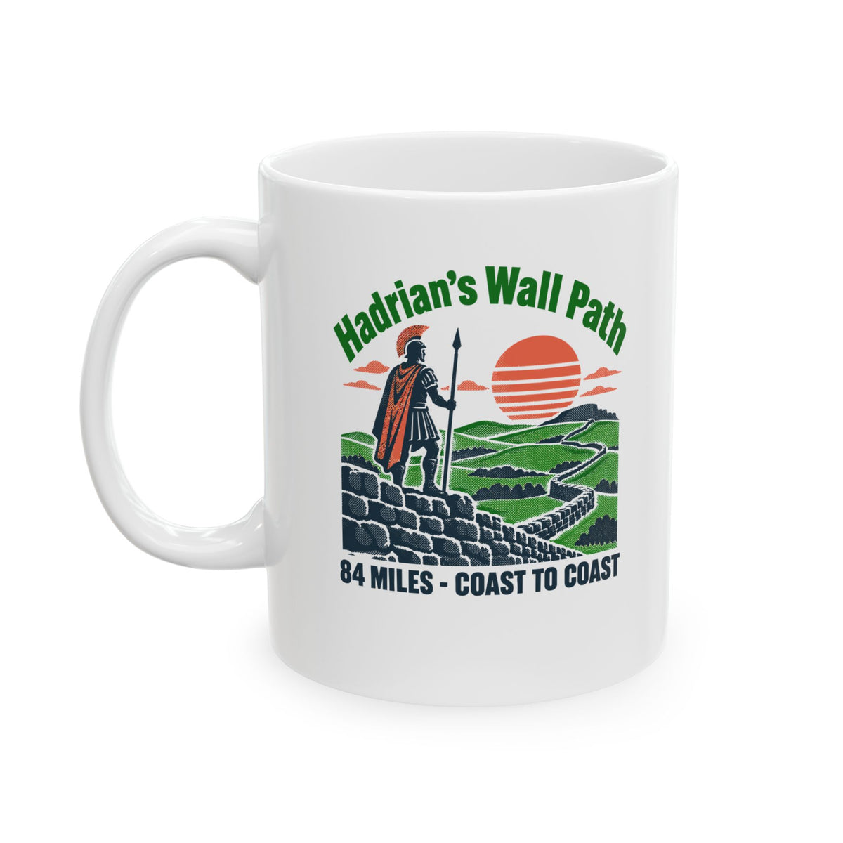 Hadrian's Wall Path Coast to Coast Ceramic Mug, (11oz, 15oz)