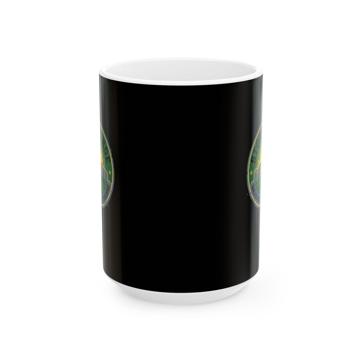 Stone Henge Badge Ceramic Mug, (11oz, 15oz)