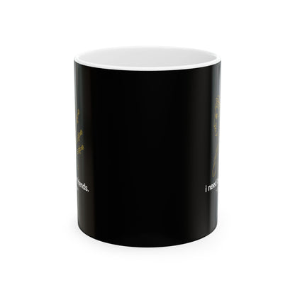 I Need Better Friends Julius Caesar Line Art Ceramic Mug, (11oz, 15oz)