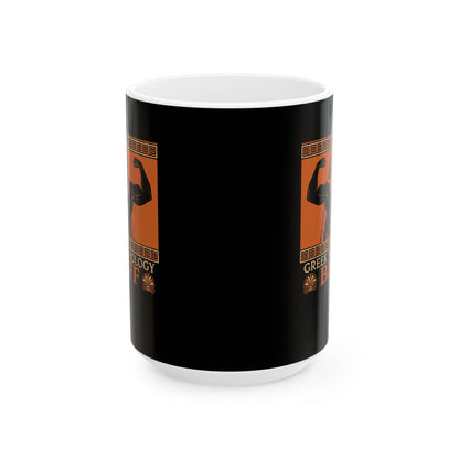 Heracles Greek Mythology Buff Ceramic Mug, (11oz, 15oz)