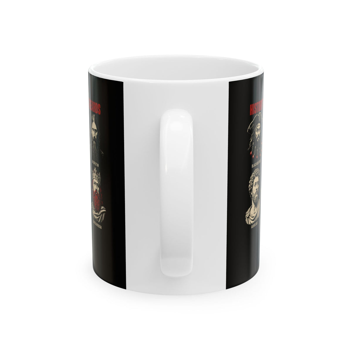 History's Famous Beards Screen Print Ceramic Mug, (11oz, 15oz)