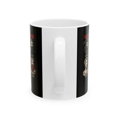 History's Famous Beards Screen Print Ceramic Mug, (11oz, 15oz)