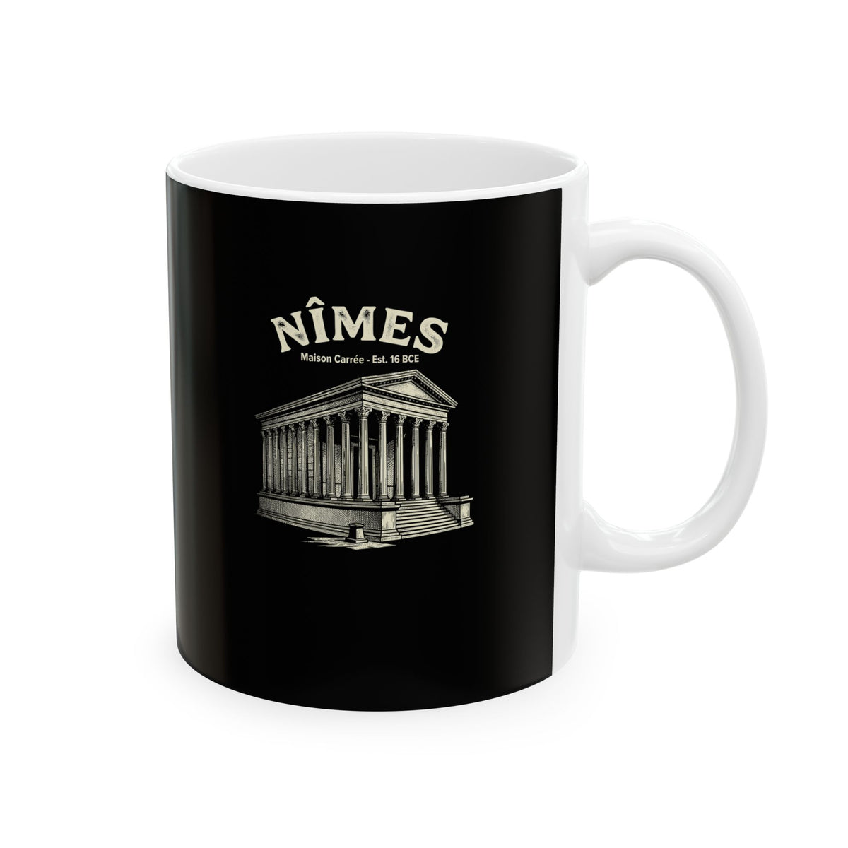 Maison Carree Nimes Ceramic Mug, (11oz, 15oz)