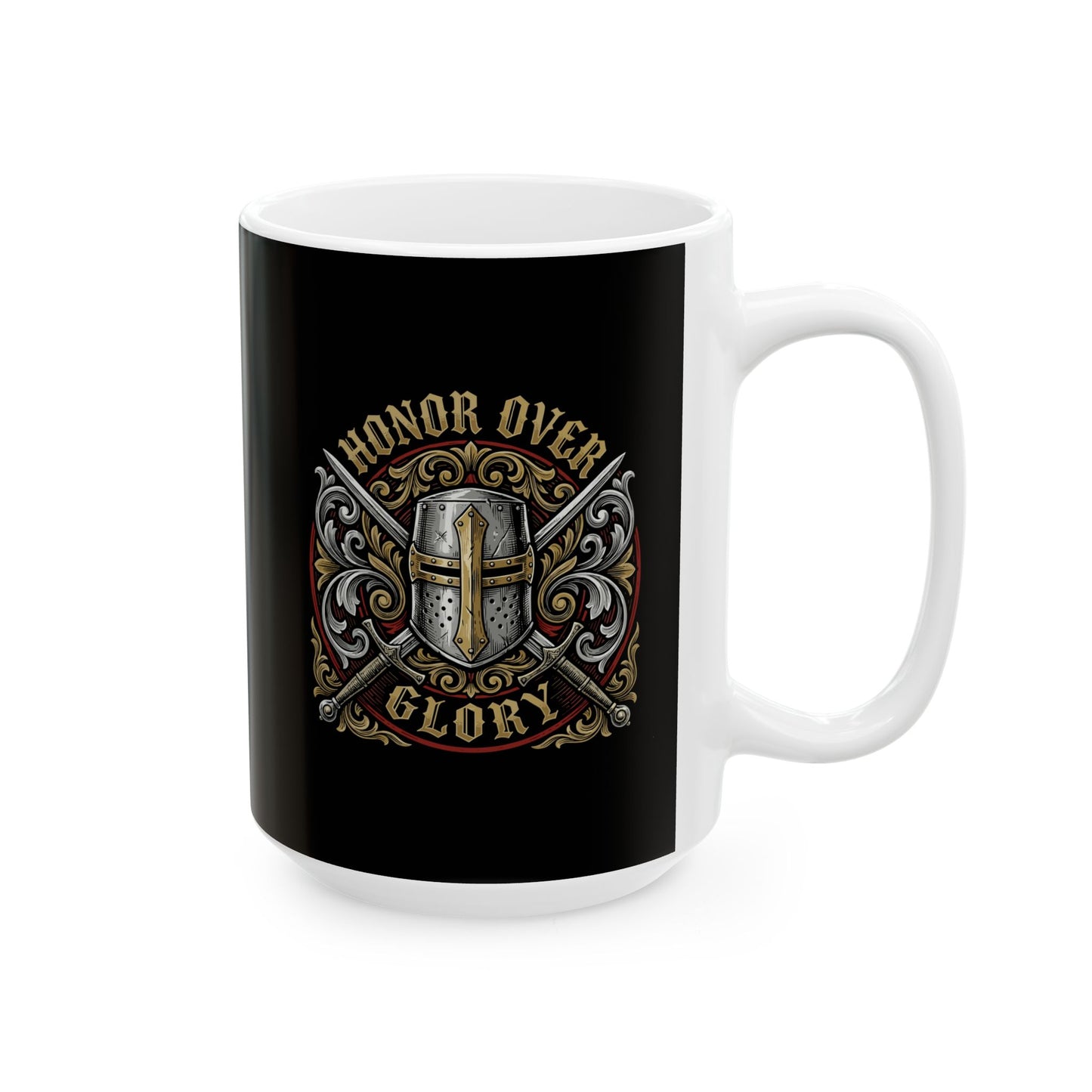 Honor Over Glory Knight Ceramic Mug, (11oz, 15oz)