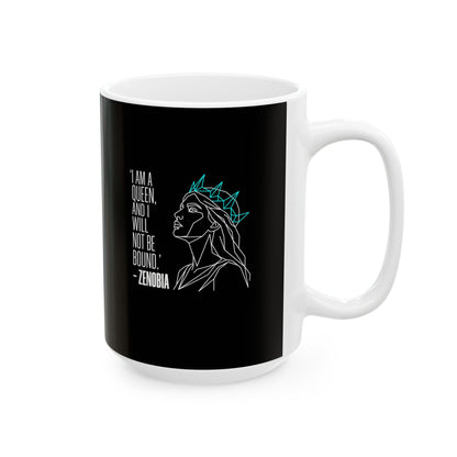 Line Art Queen Zenobia of Palmyra Ceramic Mug, (11oz, 15oz)