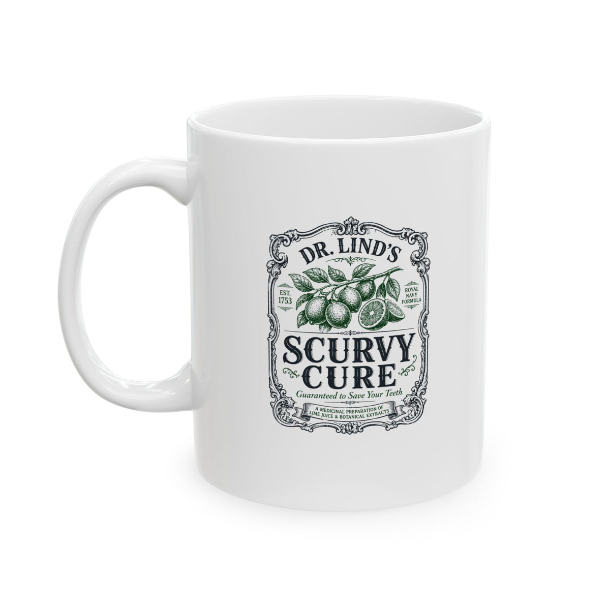 Dr. Lind's Scurvy Cure Ceramic Mug, (11oz, 15oz)