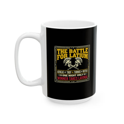 Aeneas Battle for Latium Ceramic Mug, (11oz, 15oz)
