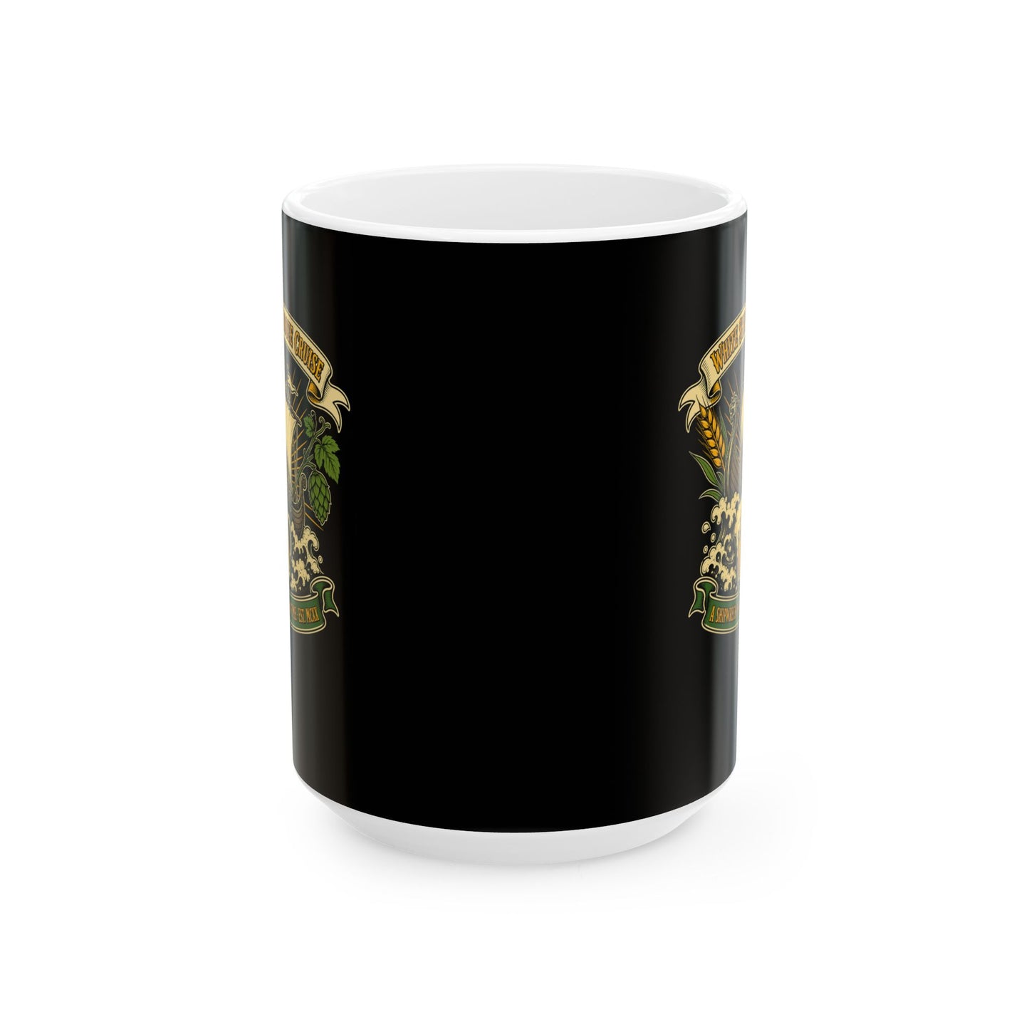 White Ship Booze Cruise Disaster Ceramic Mug, (11oz, 15oz)