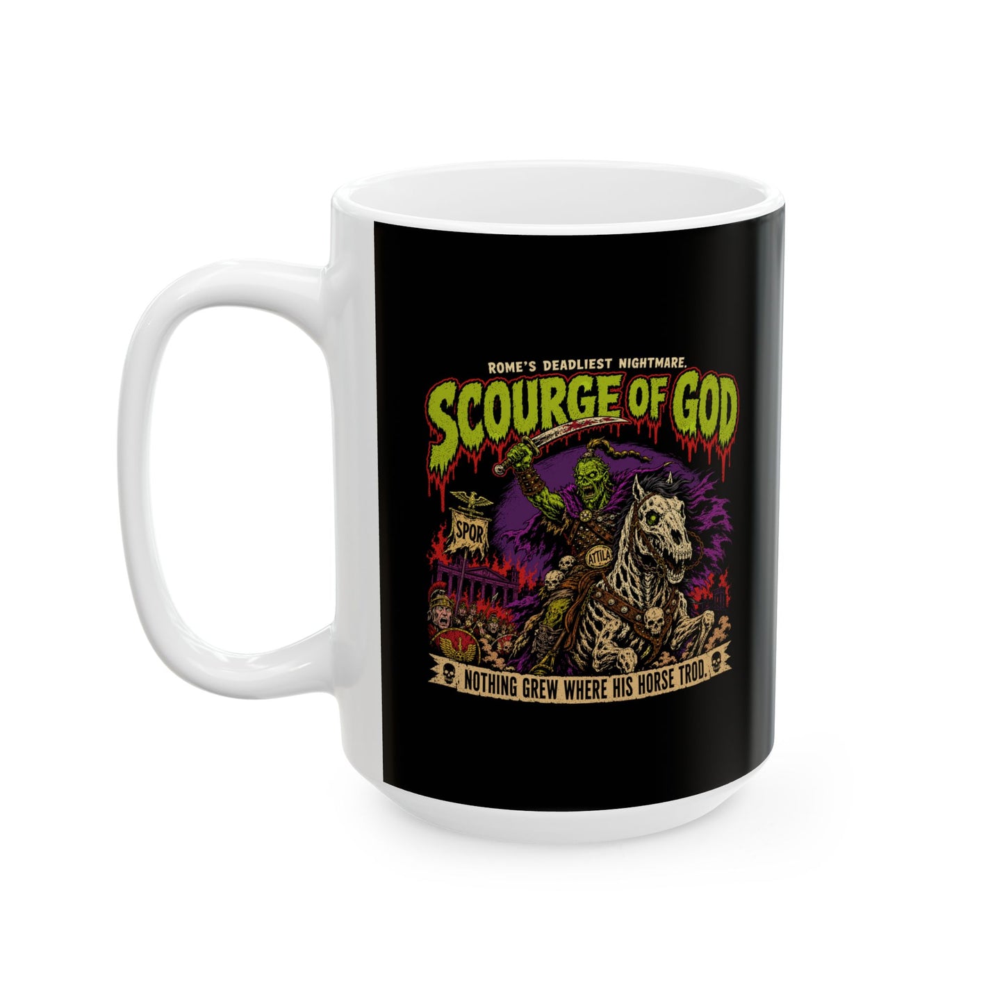 Psychobilly Attila the Hun Ceramic Mug, (11oz, 15oz)