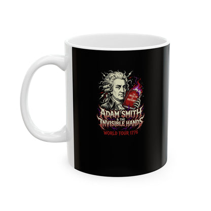 Heavy Metal Adam Smith Invisible Hand Tour Ceramic Mug, (11oz, 15oz)