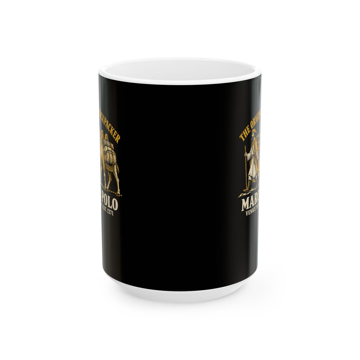 Marco Polo The Original Backpacker Ceramic Mug, (11oz, 15oz)