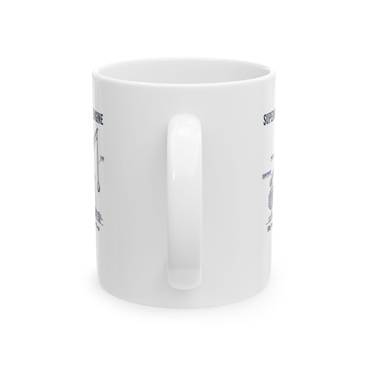 Trebuchet Schematic Siege Engine Ceramic Mug, (11oz, 15oz)