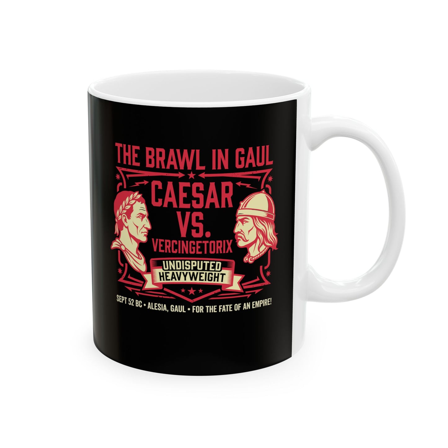 Caesar vs Vercingetorix Battle of Alesia Ceramic Mug, (11oz, 15oz)