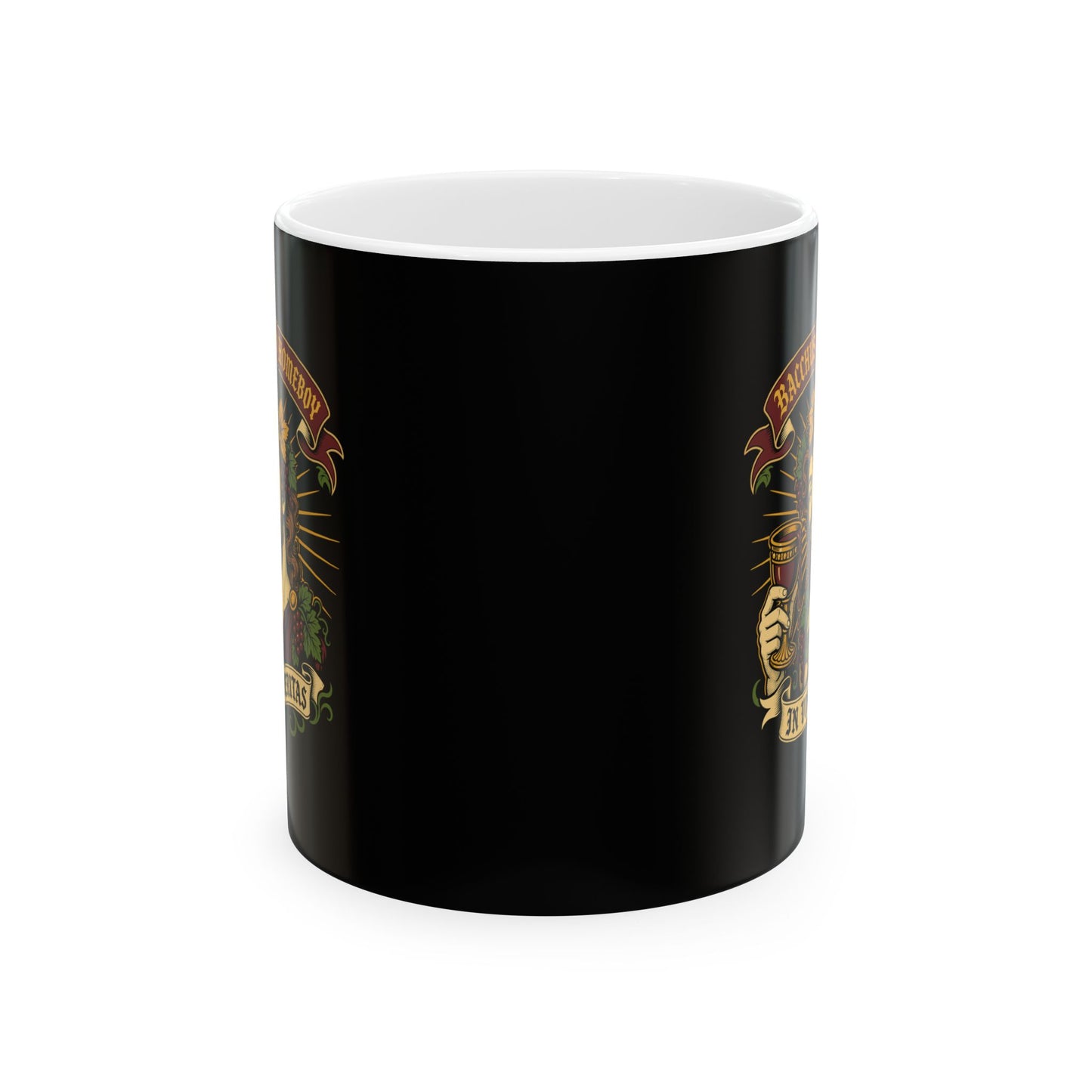 Bacchus is Homeboy In Vino Veritas Ceramic Mug, (11oz, 15oz)