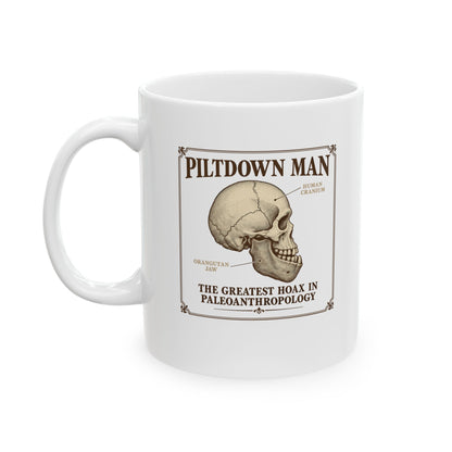 Piltdown Man Scientific Illustration Ceramic Mug, (11oz, 15oz)