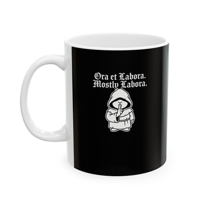 Ora et Labora Monk Ceramic Mug, (11oz, 15oz)