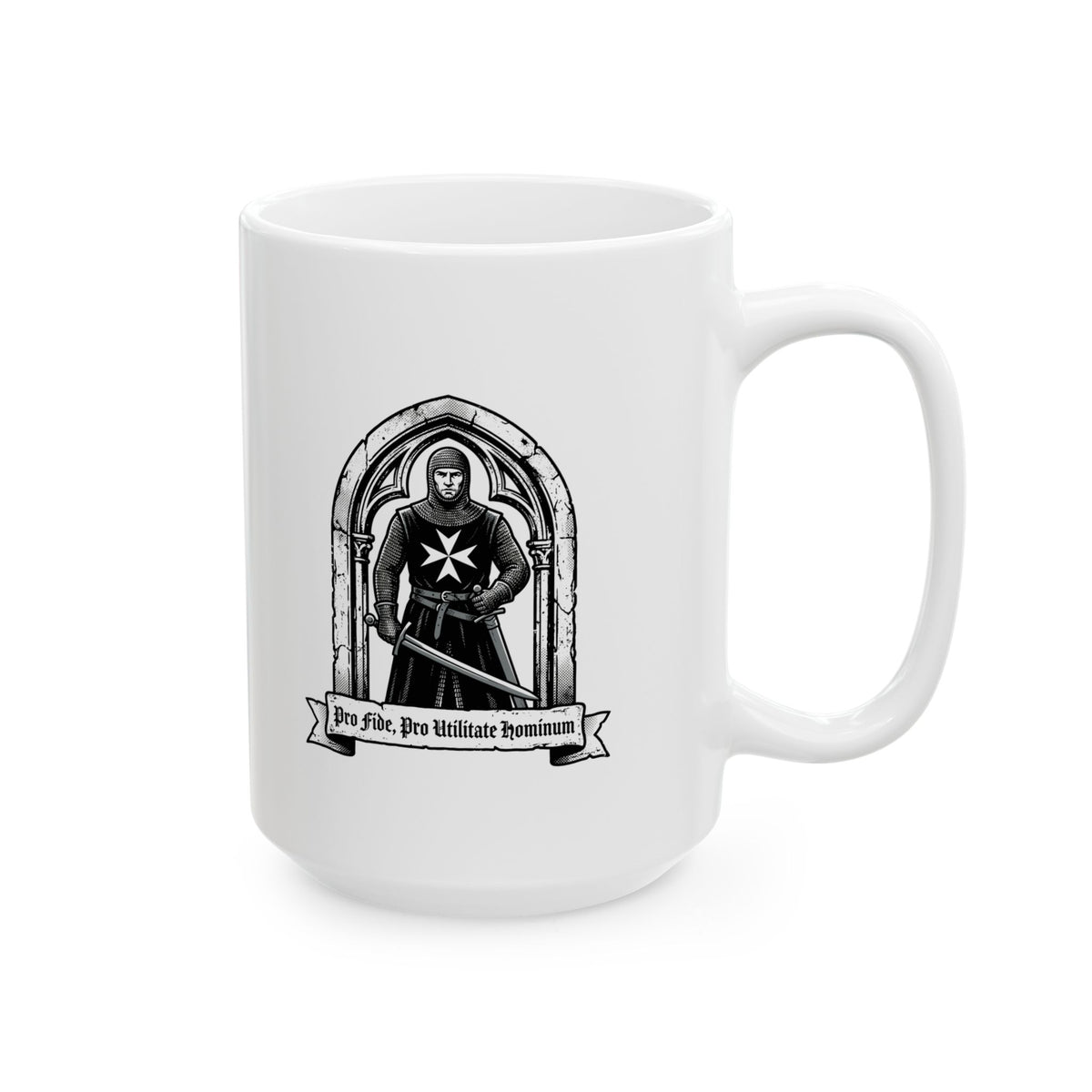 Knight Hospitaller For Faith For Benefit of Man Ceramic Mug, (11oz, 15oz)