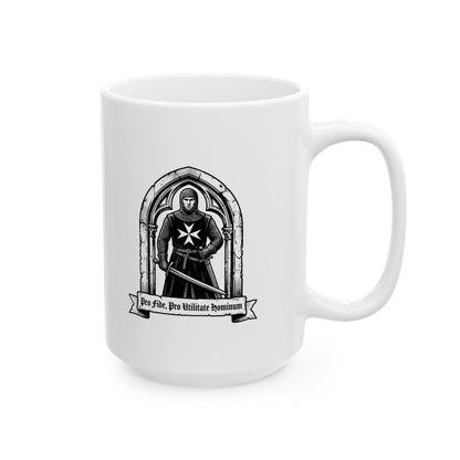 Knight Hospitaller For Faith For Benefit of Man Ceramic Mug, (11oz, 15oz)