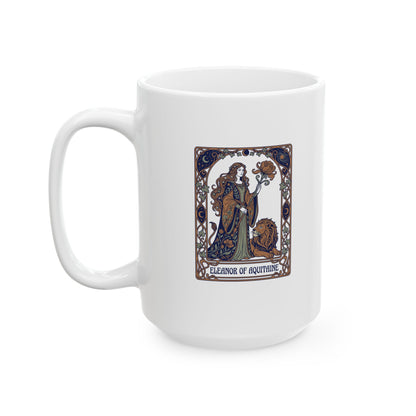 Eleanor of Aquitaine Art Nouveau Ceramic Mug, (11oz, 15oz)