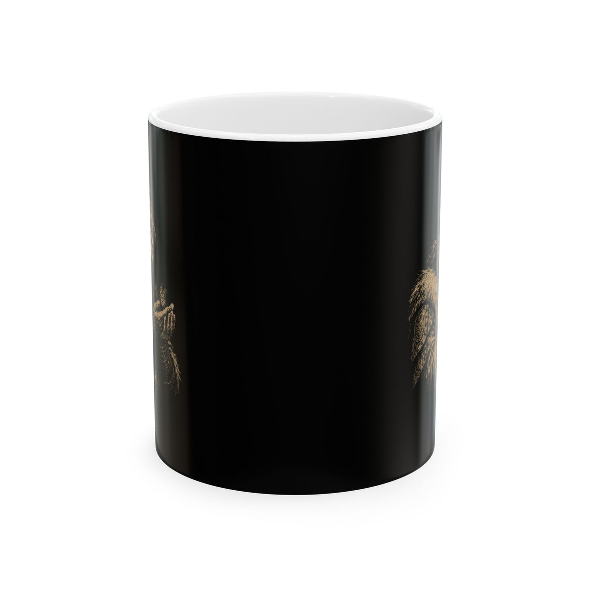 Genghis Khan Holding a Butterfly Ceramic Mug, (11oz, 15oz)