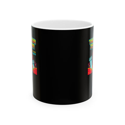 Pompeii Floor is Lava 8 Bit Ceramic Mug, (11oz, 15oz)