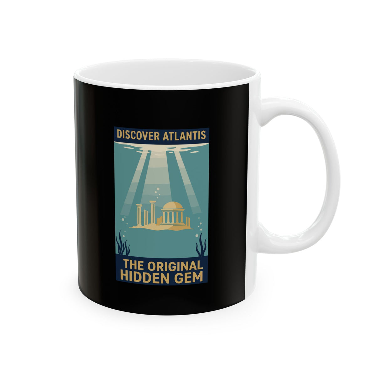 Visit Atlantis Retro Tourism Ceramic Mug, (11oz, 15oz)