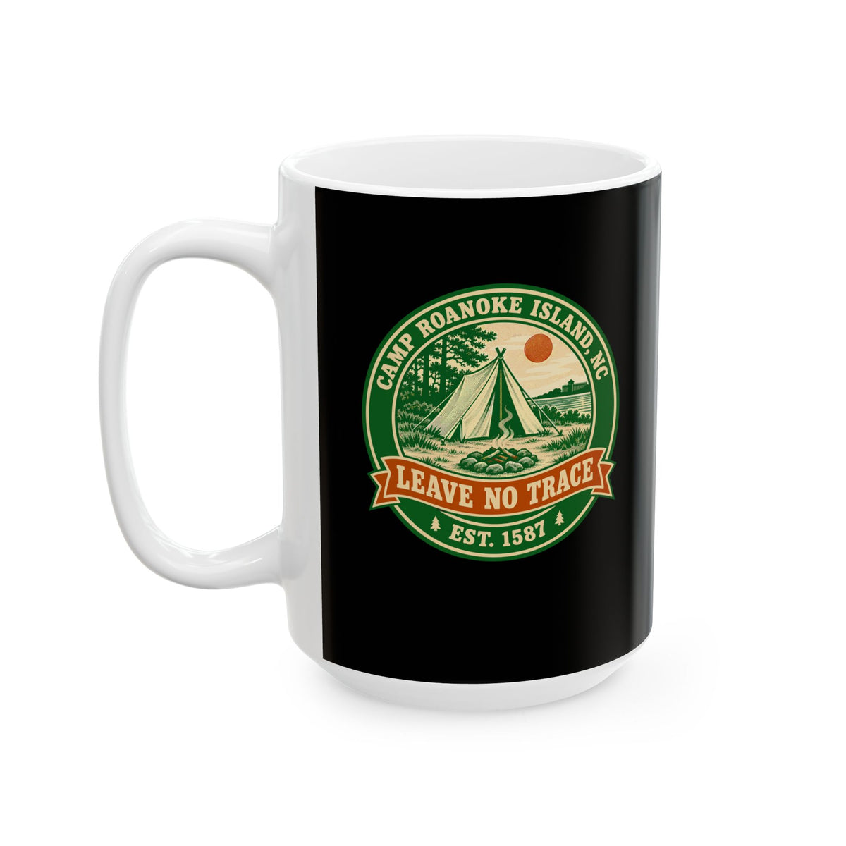 Camp Roanoke Leave No Trace Ceramic Mug, (11oz, 15oz)