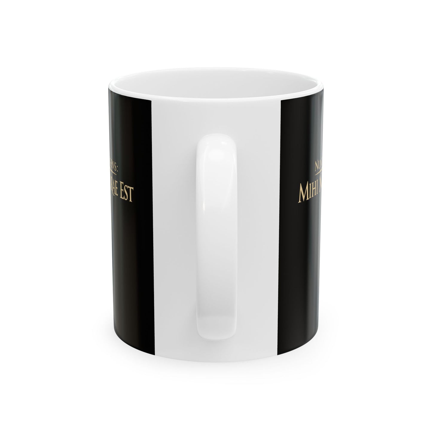 Breaking News: I Don't Care in Latin Ceramic Mug, (11oz, 15oz)