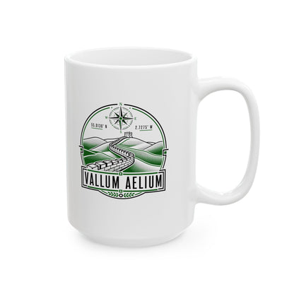 Vallum Aelium Hadrian's Wall Latin Ceramic Mug, (11oz, 15oz)
