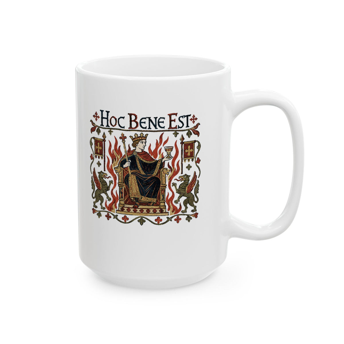 This is Fine Latin Medieval Tapestry Ceramic Mug, (11oz, 15oz)