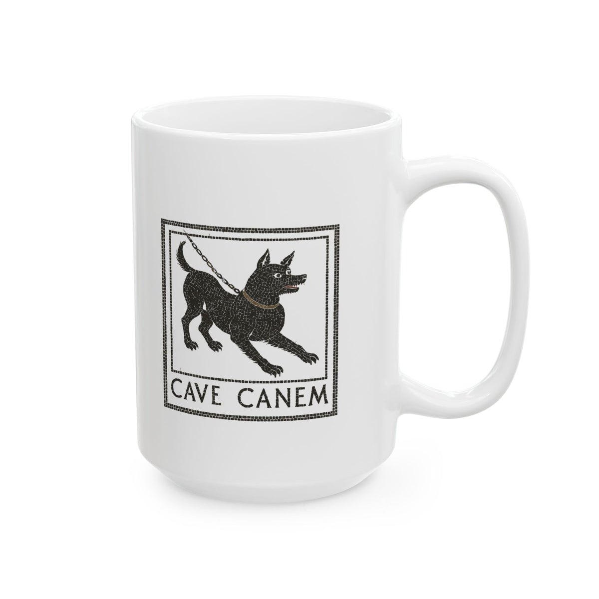 Cave Canum Pompeii Mosaic Ceramic Mug, (11oz, 15oz)