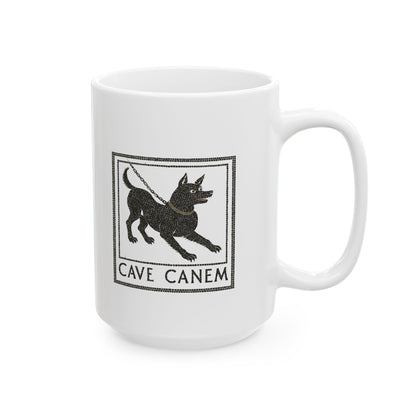 Cave Canum Pompeii Mosaic Ceramic Mug, (11oz, 15oz)