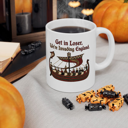 Get in Loser Norman Conquest Tapestry Ceramic Mug, (11oz, 15oz)