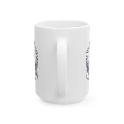Unexamined Life Quote Socrates Ceramic Mug, (11oz, 15oz)