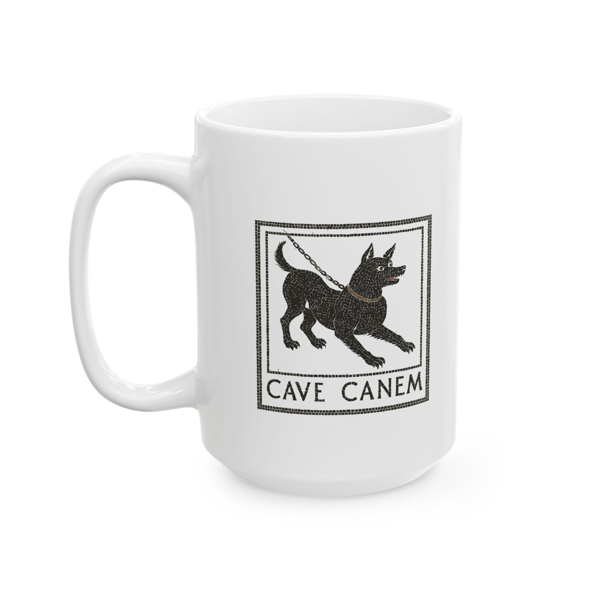 Cave Canum Pompeii Mosaic Ceramic Mug, (11oz, 15oz)
