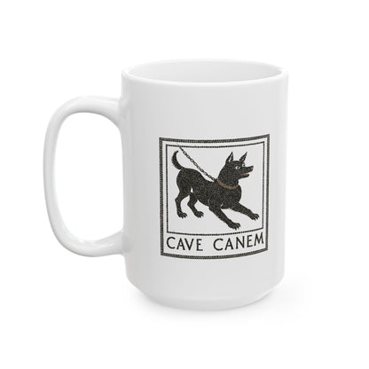Cave Canum Pompeii Mosaic Ceramic Mug, (11oz, 15oz)